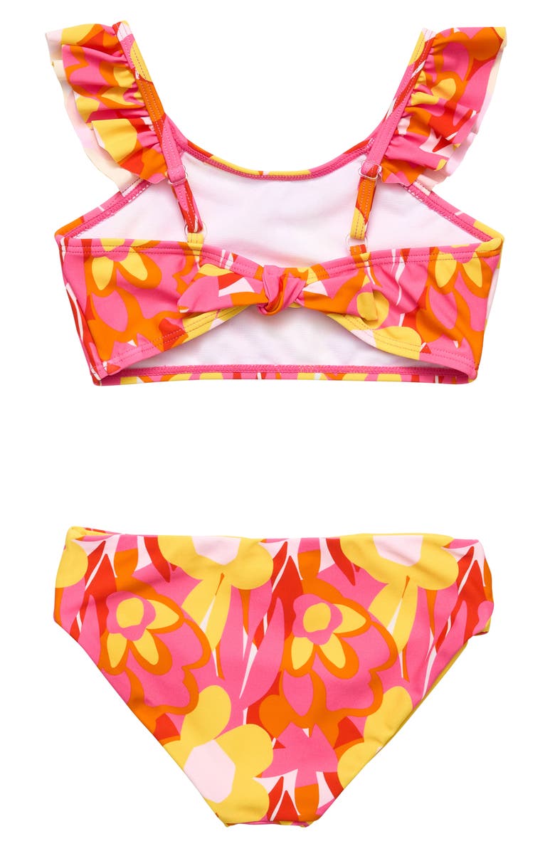 Snapper Rock Kids' Pop of Sunshine Frill Two-Piece Bathing Suit, Alternate, color, Red