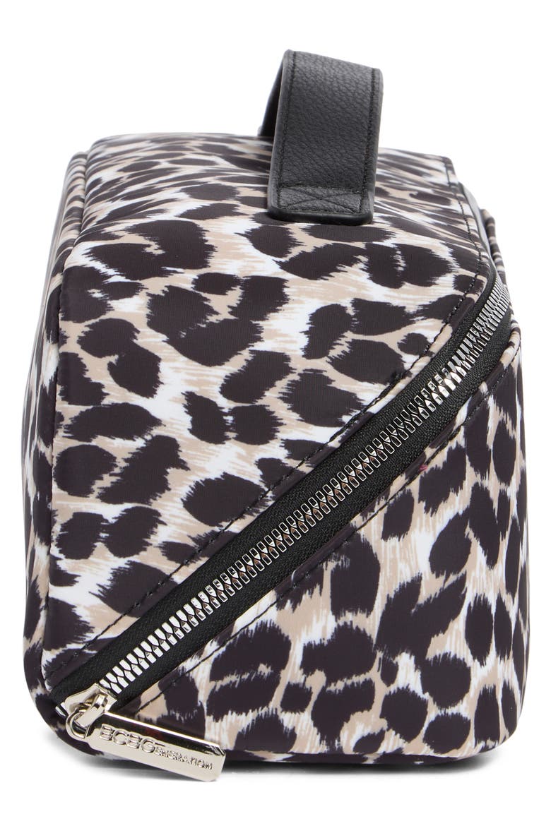 Fold Out Cosmetic Case, Alternate, color, TAN LEOPARD