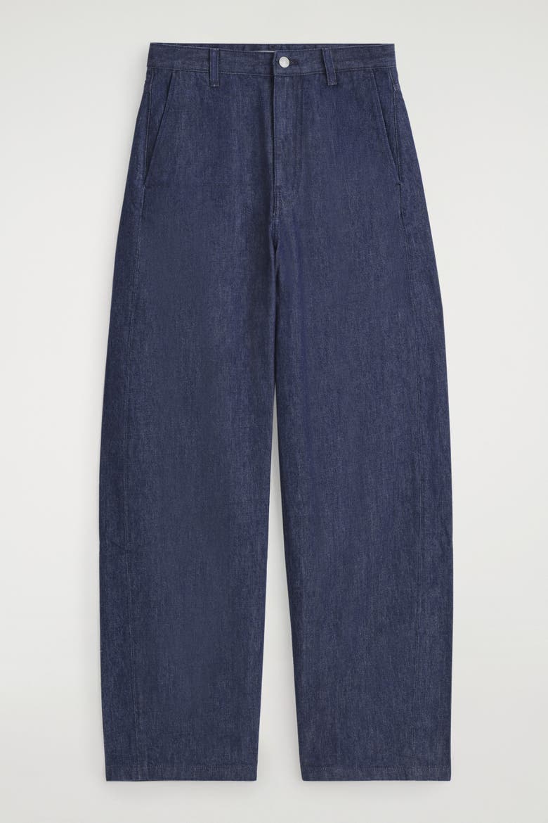 Wide-Leg Denim Pants, Alternate, color, DARK BLUE