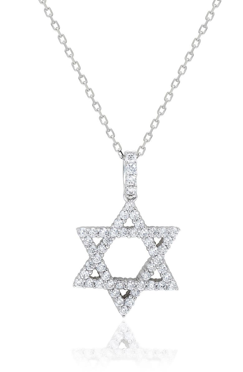 SUZY LEVIAN Star of David Pendant Necklace, Main, color, White