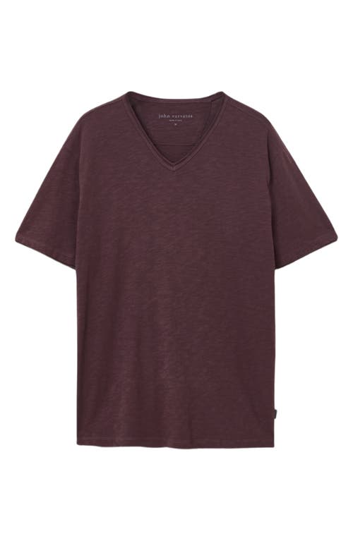 John Varvatos Miles Slub Organic Cotton T-shirt In Purple