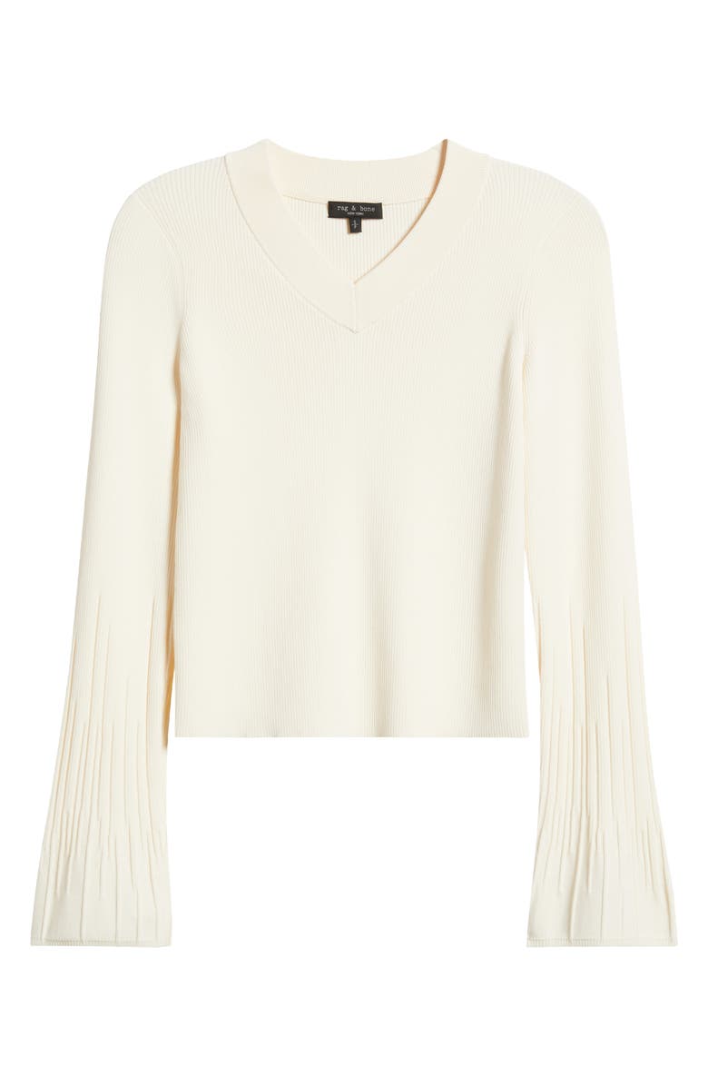 rag & bone Austen Rib Sweater, Alternate, color, Ivory