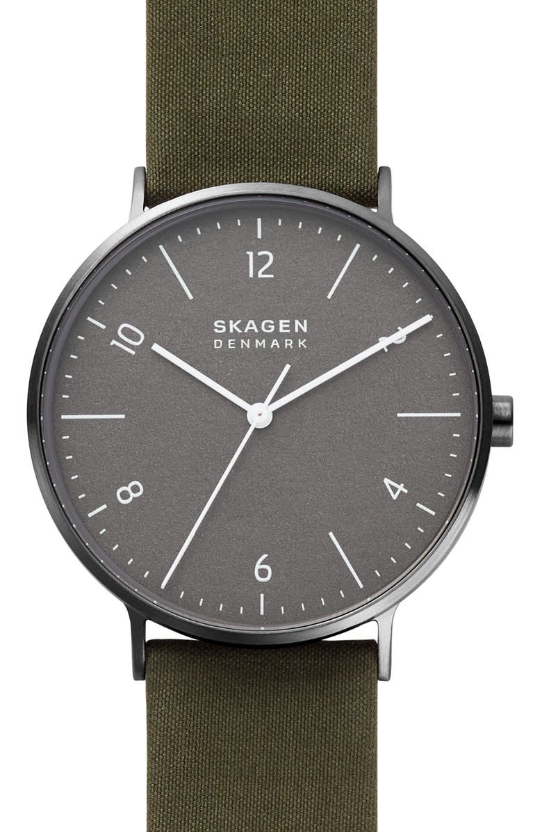 Skagen Aaren Naturals Canvas Strap Watch, 40mm, Main, color,