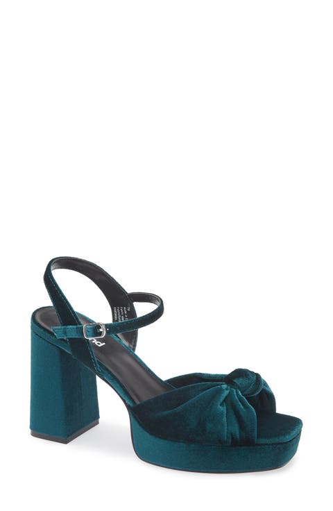 Pamela Velvet Platform Sandal (Women)