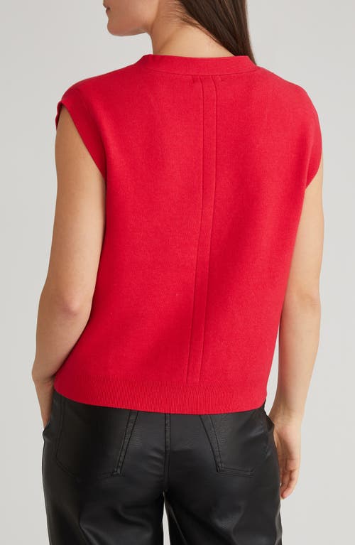 525 Button-up Sweater Vest In Red