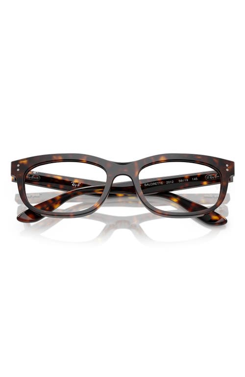 Ray Ban Ray-ban Balorette 56mm Pillow Optical Glasses In Havana