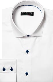 MASUTTO Venice DB Button Solid Down Long Sleeve Shirt