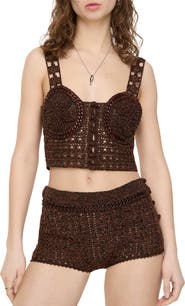 Burberry Crochet Mouliné Cotton Shorts