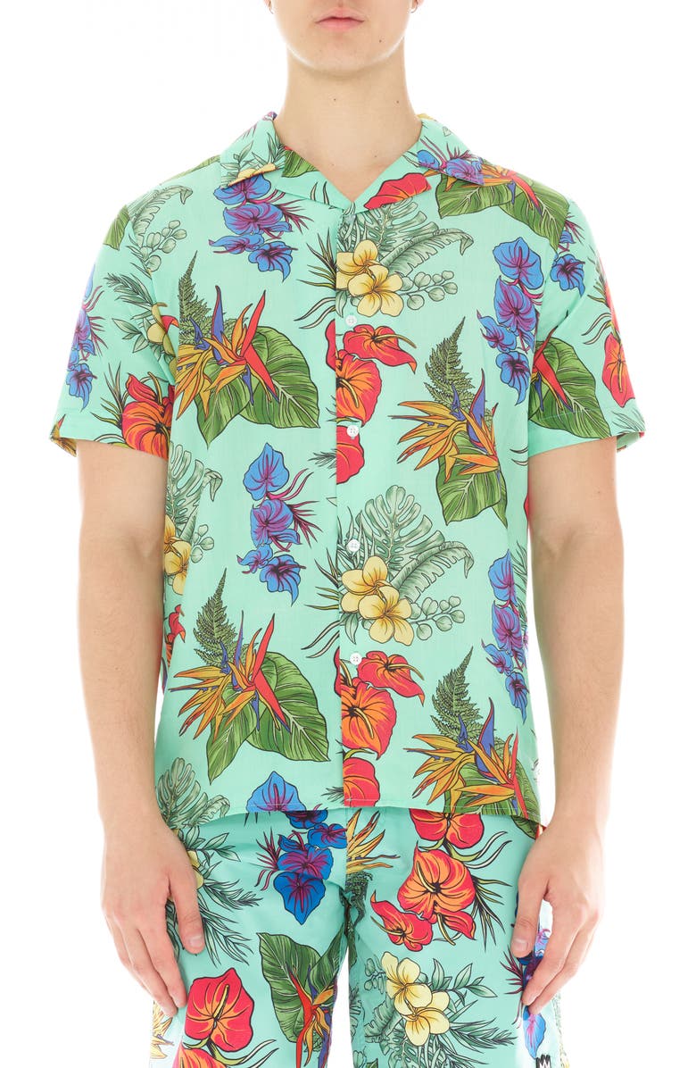 Cult of Individuality Floral Camp Shirt, Main, color, 