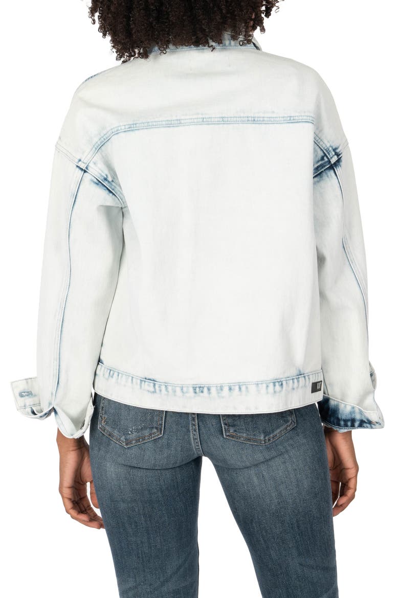 Bleached Denim Jacket, Alternate, color, ARTSY