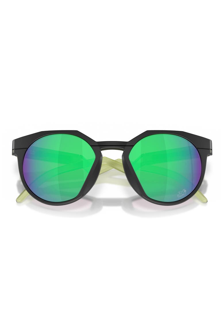HSTN 52mm Round Sunglasses, Alternate, color, MATTE BLACK / PRIZM JADE
