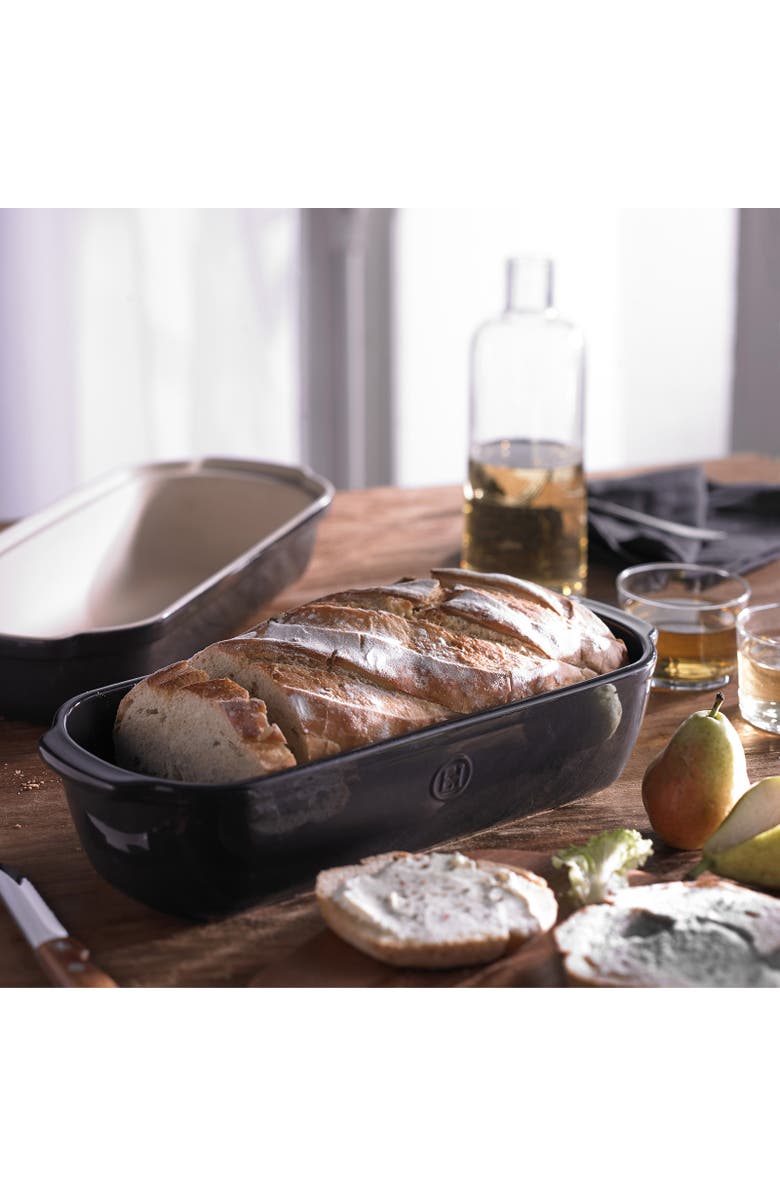 Emile Henry Italian Bread Loaf Baker, Alternate, color, Charcoal
