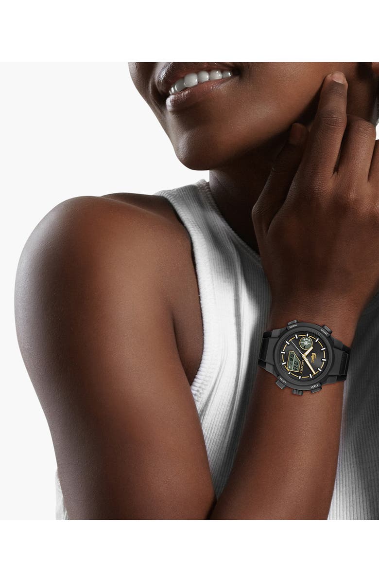 Lacoste LC33 Silicone Strap Watch, 40mm, Alternate, color, Black