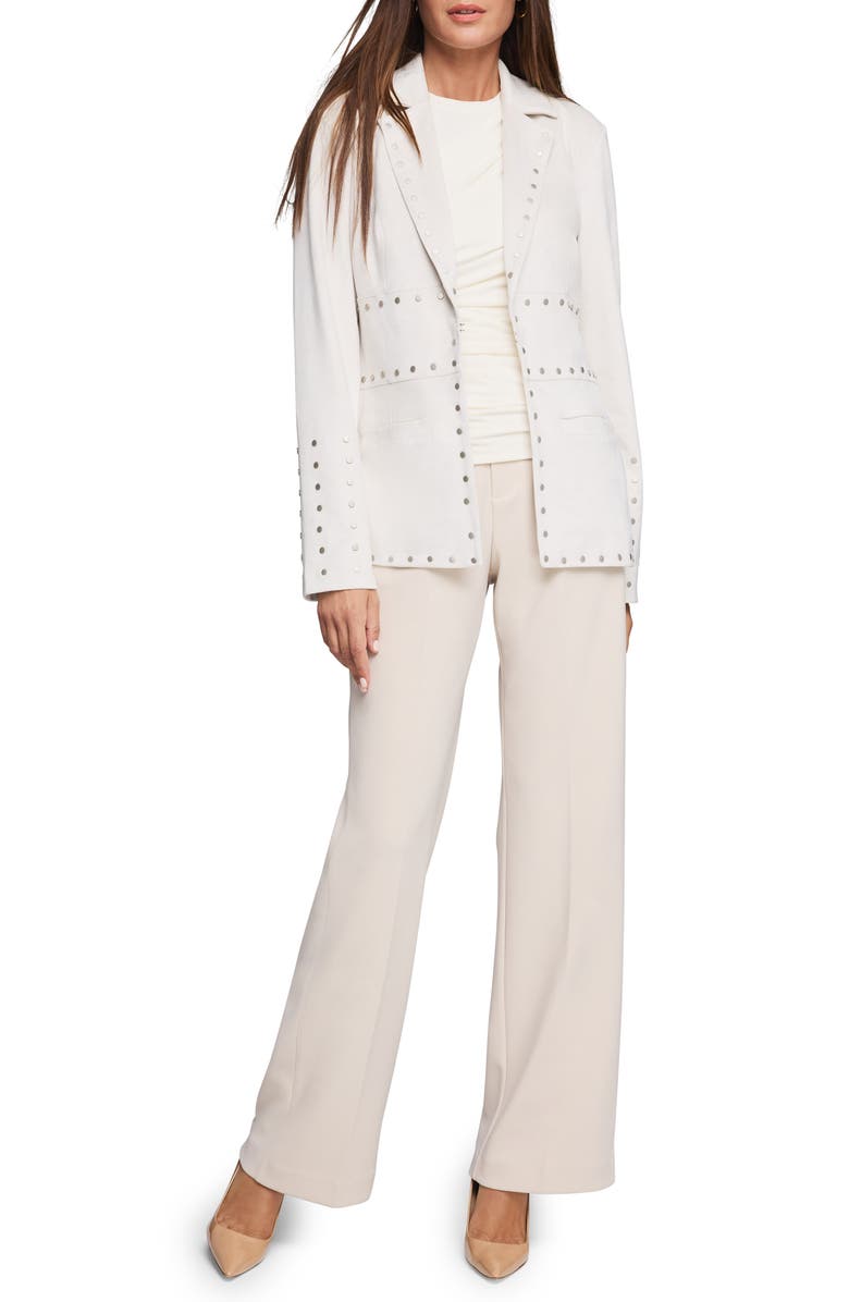 NIC+ZOE Statement Stud Detail Blazer, Alternate, color, Powder