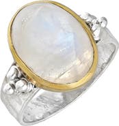 YS GEMS Two-Tone Moonstone Ring