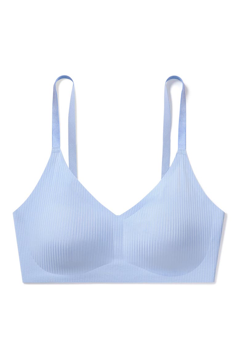 Rib Triangle Bra, Alternate, color, FOREVER BLUE