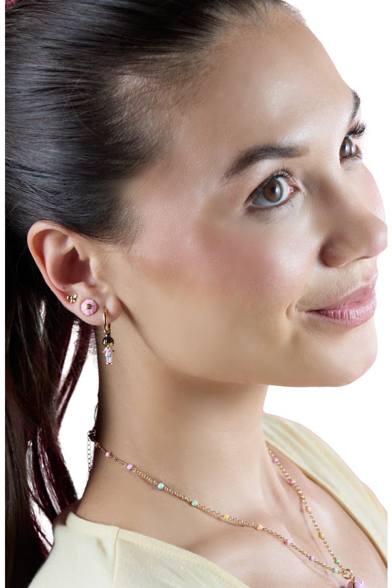 Polly Pocket Earring Set, Alternate, color, Gold