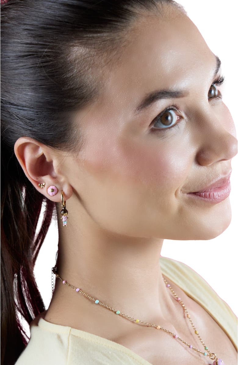 Alex and Ani Polly Pocket Earring Set, Alternate, color, Gold