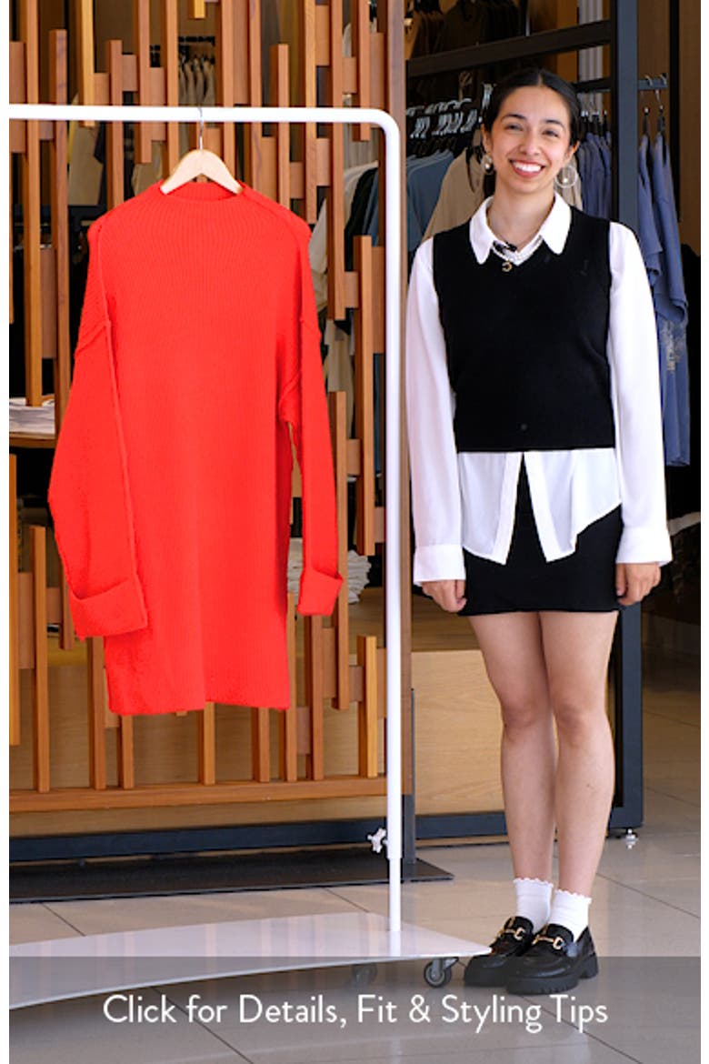 Weslie Long Sleeve Shift Sweater Dress video