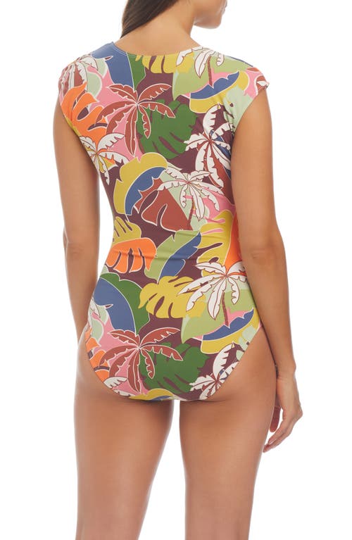 Bleu Rod Beattie Bleu By Rod Beattie Cap Sleeve One-piece Swimsuit In Multi