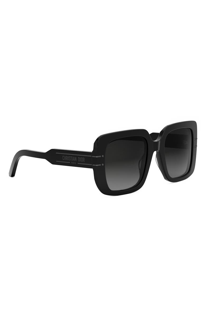 DIOR 'DiorSignature S11I Gradient Square Sunglasses, Alternate, color, Shiny Black / Gradient Smoke