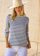 Saint James GALATHEE II - ¾ Sleeve Breton Striped Top