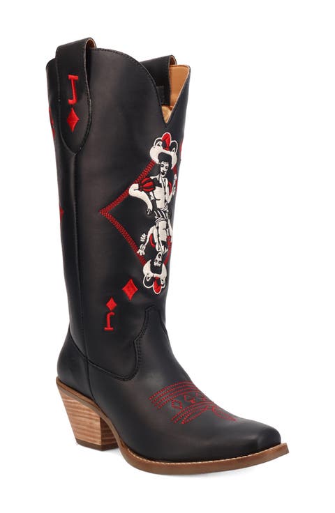 Jack of Diamonds Cowboy Boot (Women) (Narrow Calf)