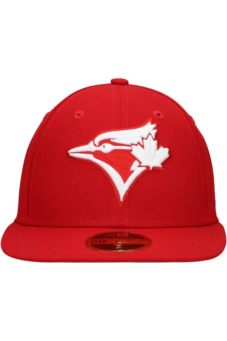 Men's New Era Scarlet Toronto Blue Jays Low Profile 59FIFTY Fitted Hat, Alternate, color, Scarlet