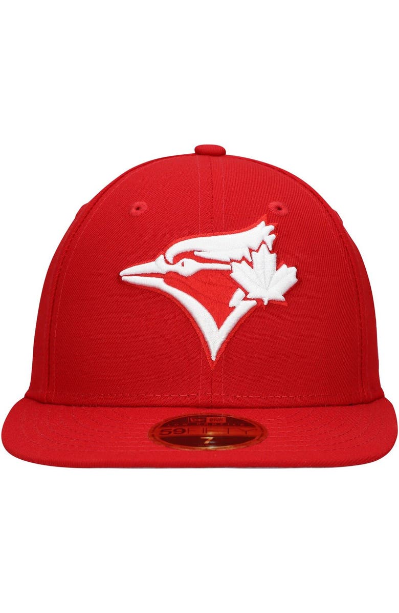 New Era Men's New Era Scarlet Toronto Blue Jays Low Profile 59FIFTY Fitted Hat, Alternate, color, 