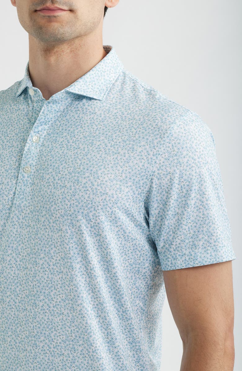 johnnie-O Watercolors Floral Performance Jersey Polo, Alternate, color,