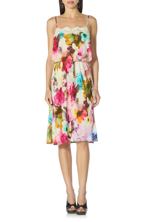 Tabitha Lace Trim Midi Dress