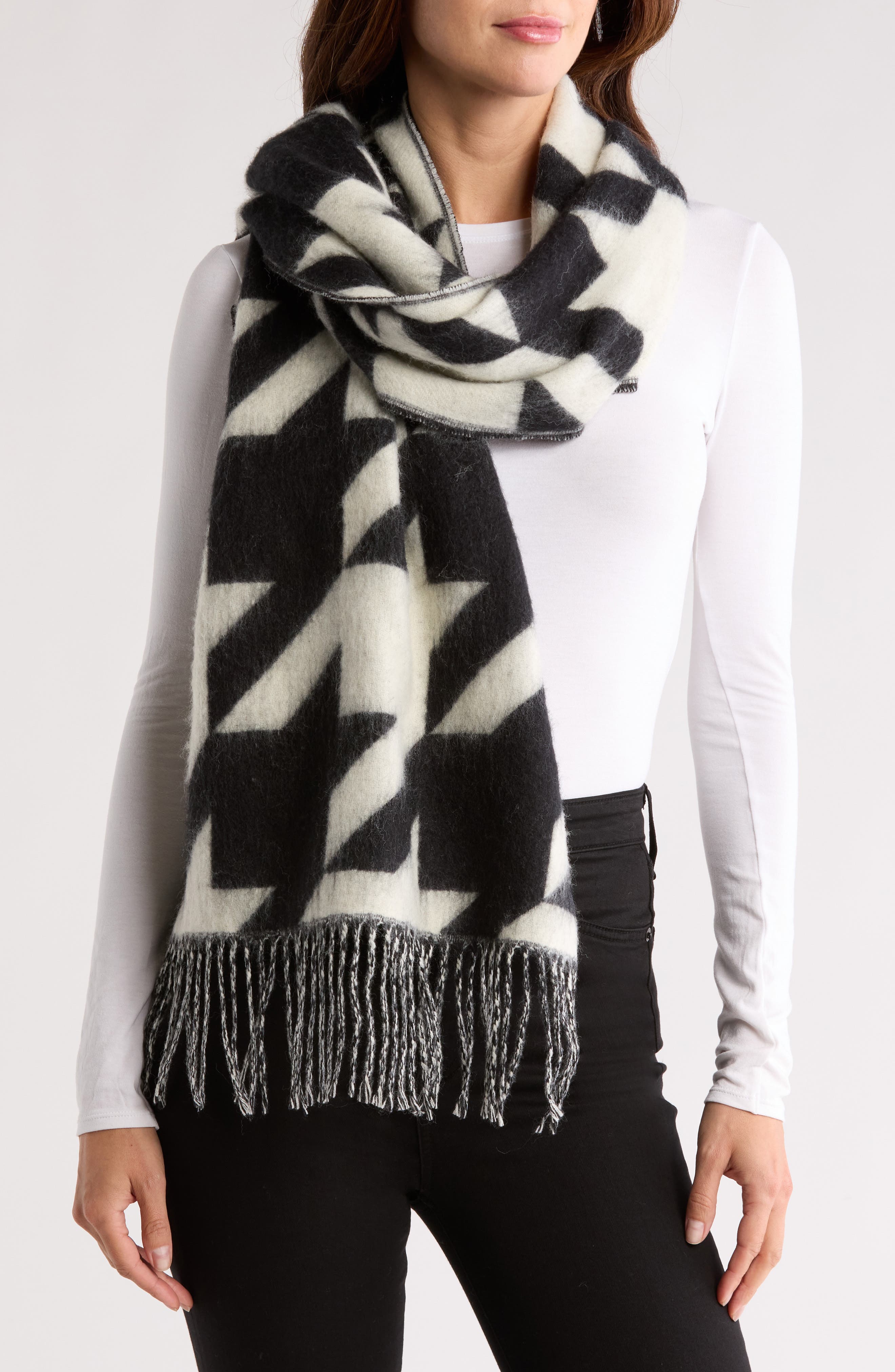 AllSaints Toni Houndstooth Scarf