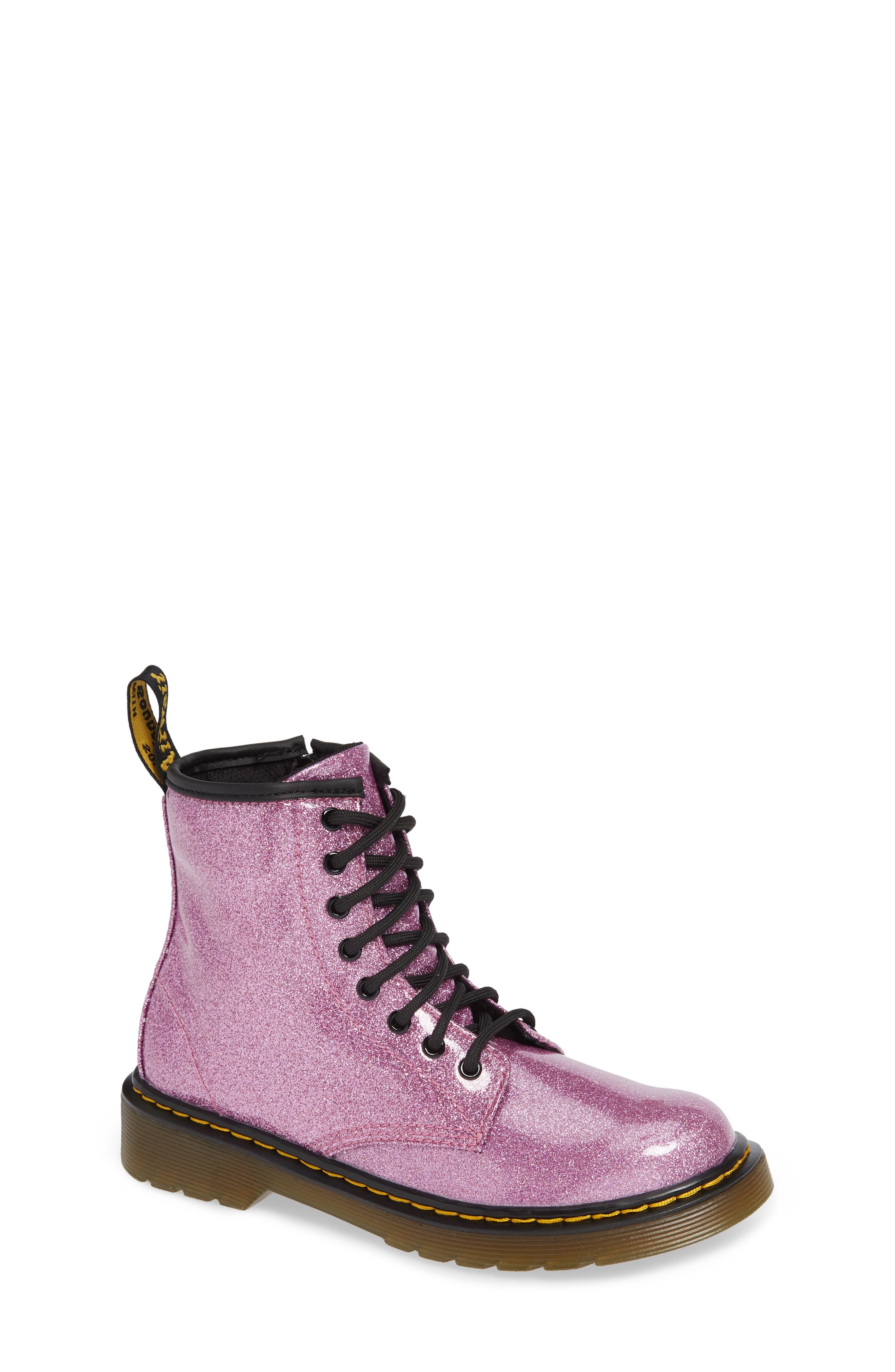 Dr. Martens 1460 Glitter Boot, Main, color, Dark Pink
