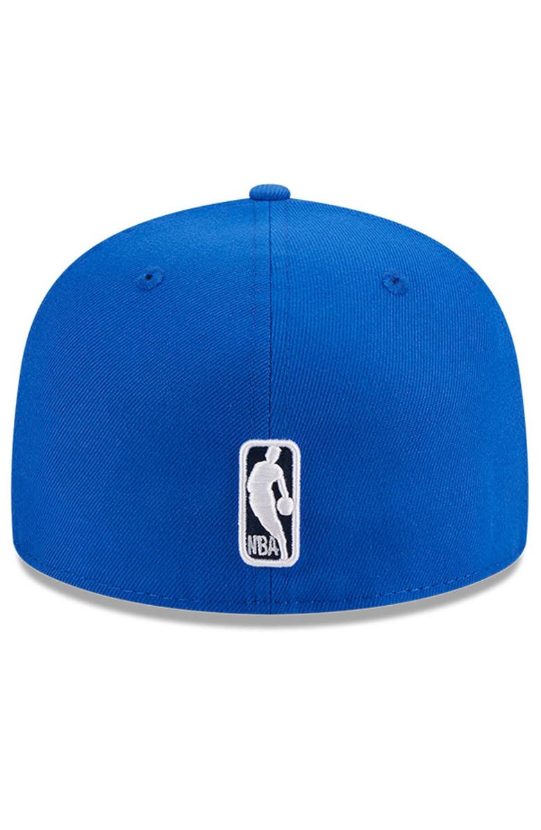New Era Men's New Era Blue Dallas Mavericks Chainstitch Logo Pin 59FIFTY Fitted Hat, Alternate, color, 