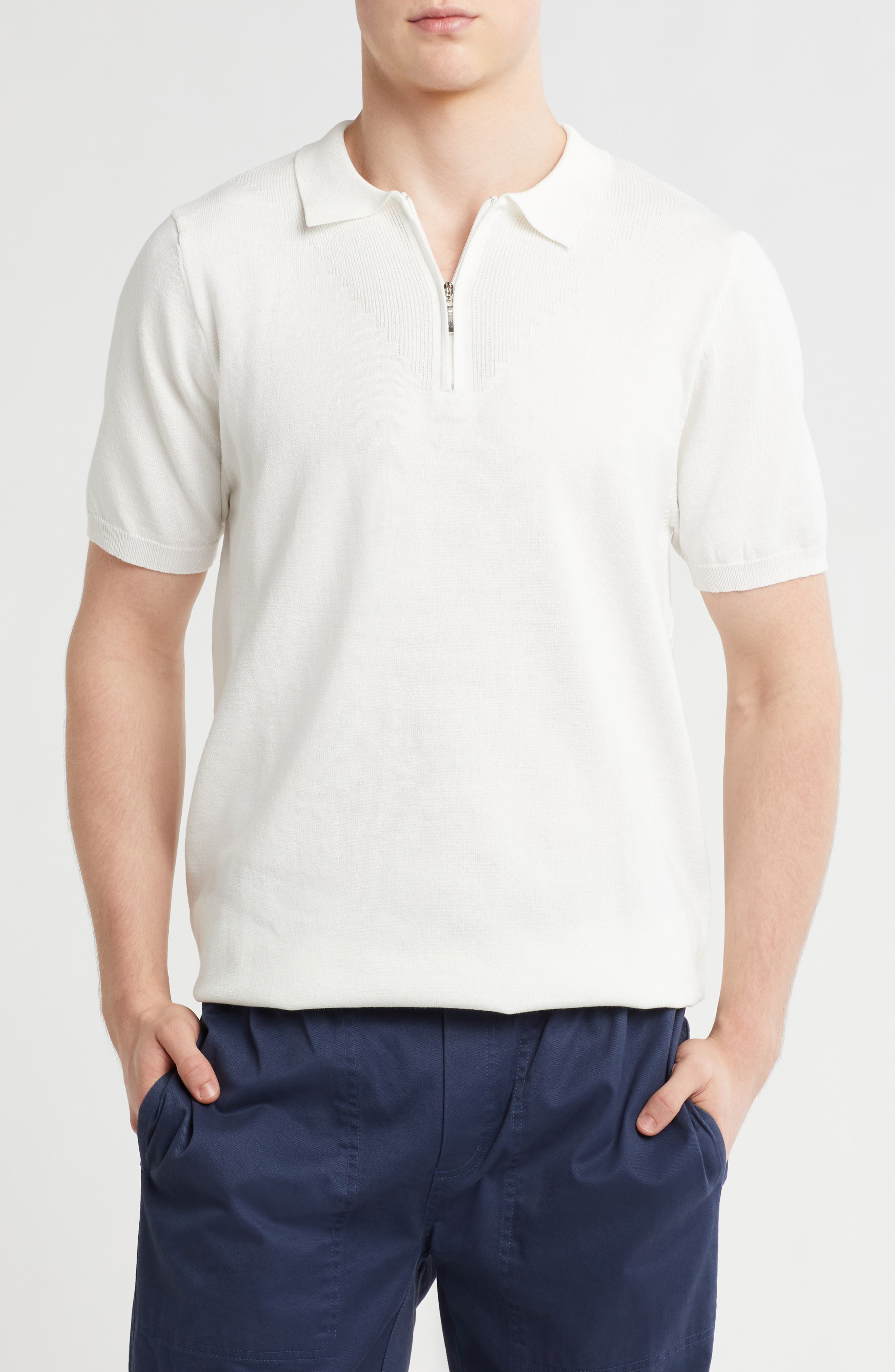 Slim Fit Sweater Knit Polo - image 5
