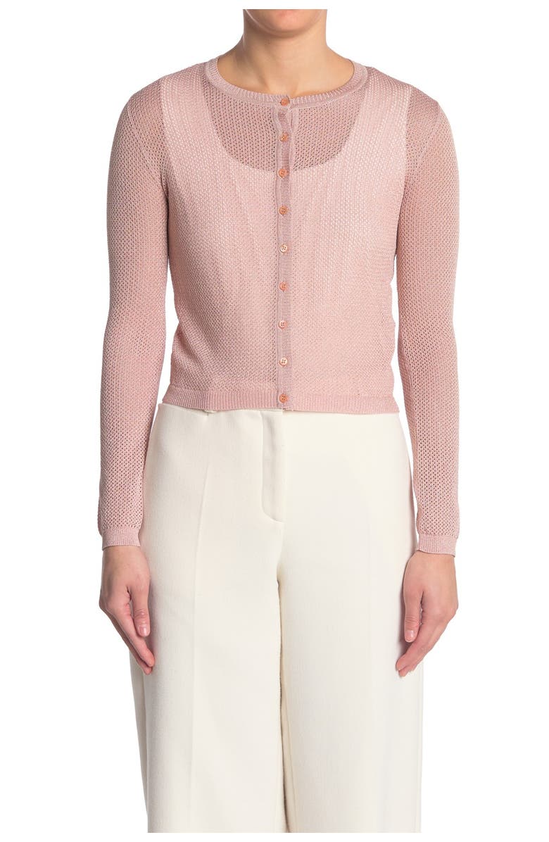 M Missoni Mesh Knit Cardigan, Alternate, color, 