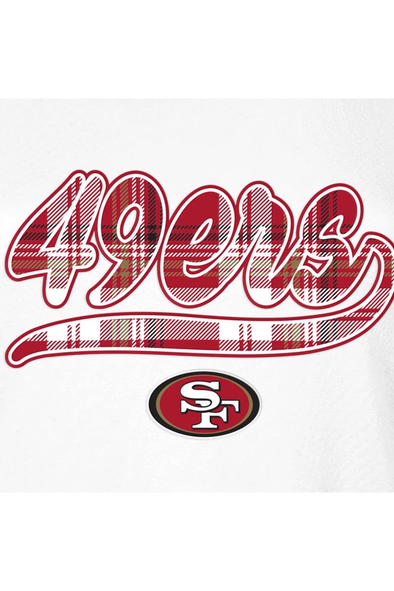 Women's New Era White/Scarlet San Francisco 49ers 3rd Down T-Shirt, Alternate, color, White