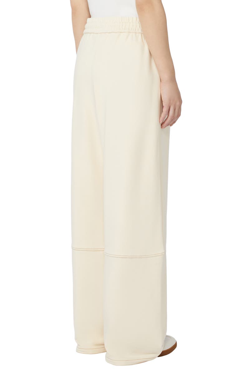 MM by Max Mara Panfilo Tie Waist Wide Leg Pants, Alternate, color, Ivory
