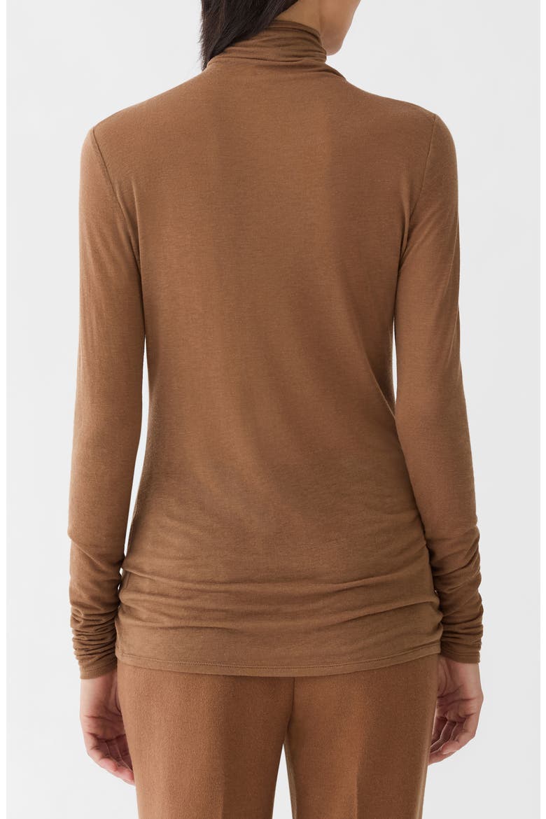 Fitted Funnel Neck Sweater, Alternate, color, VICUNA