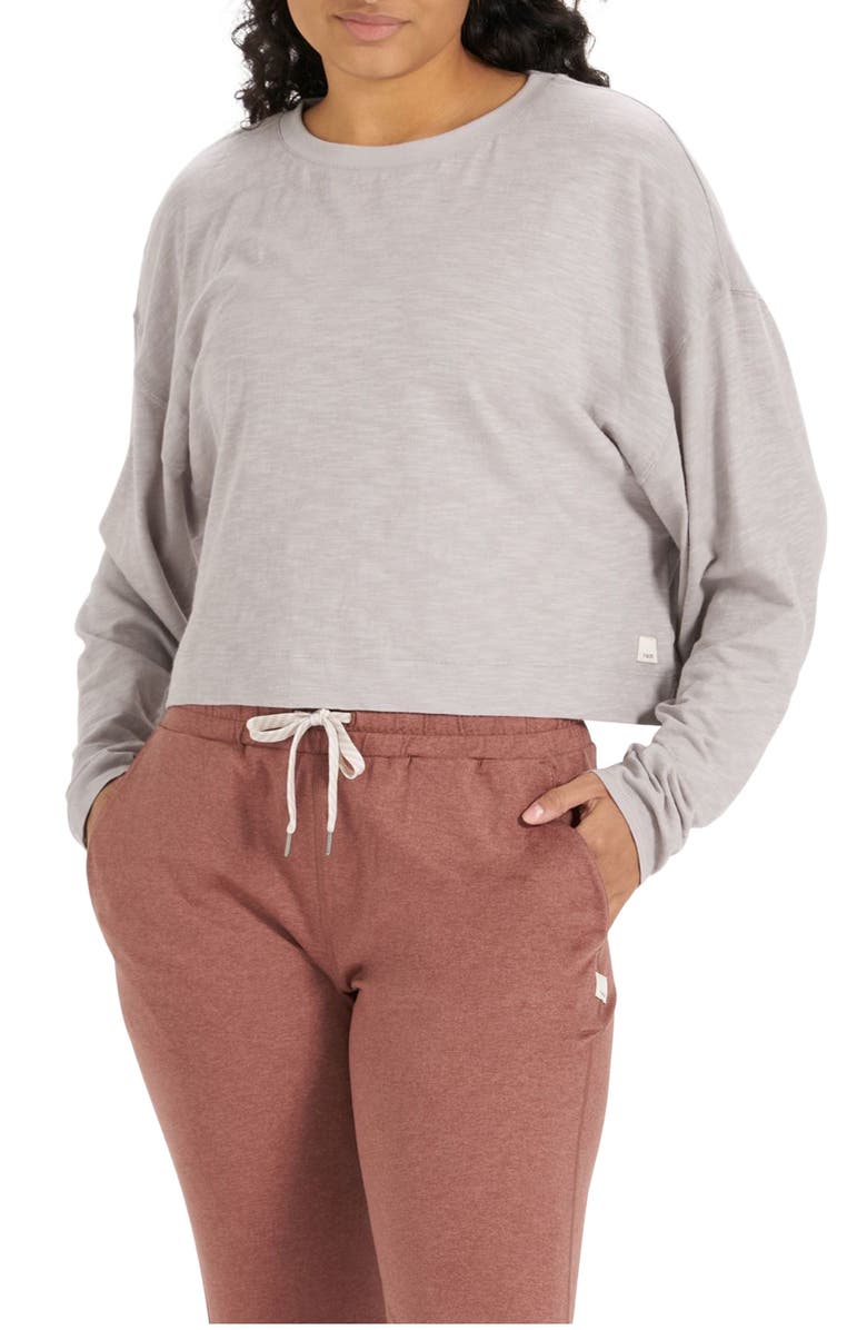 Vuori Sundown Slub Long Sleeve Crop T-Shirt, Main, color,