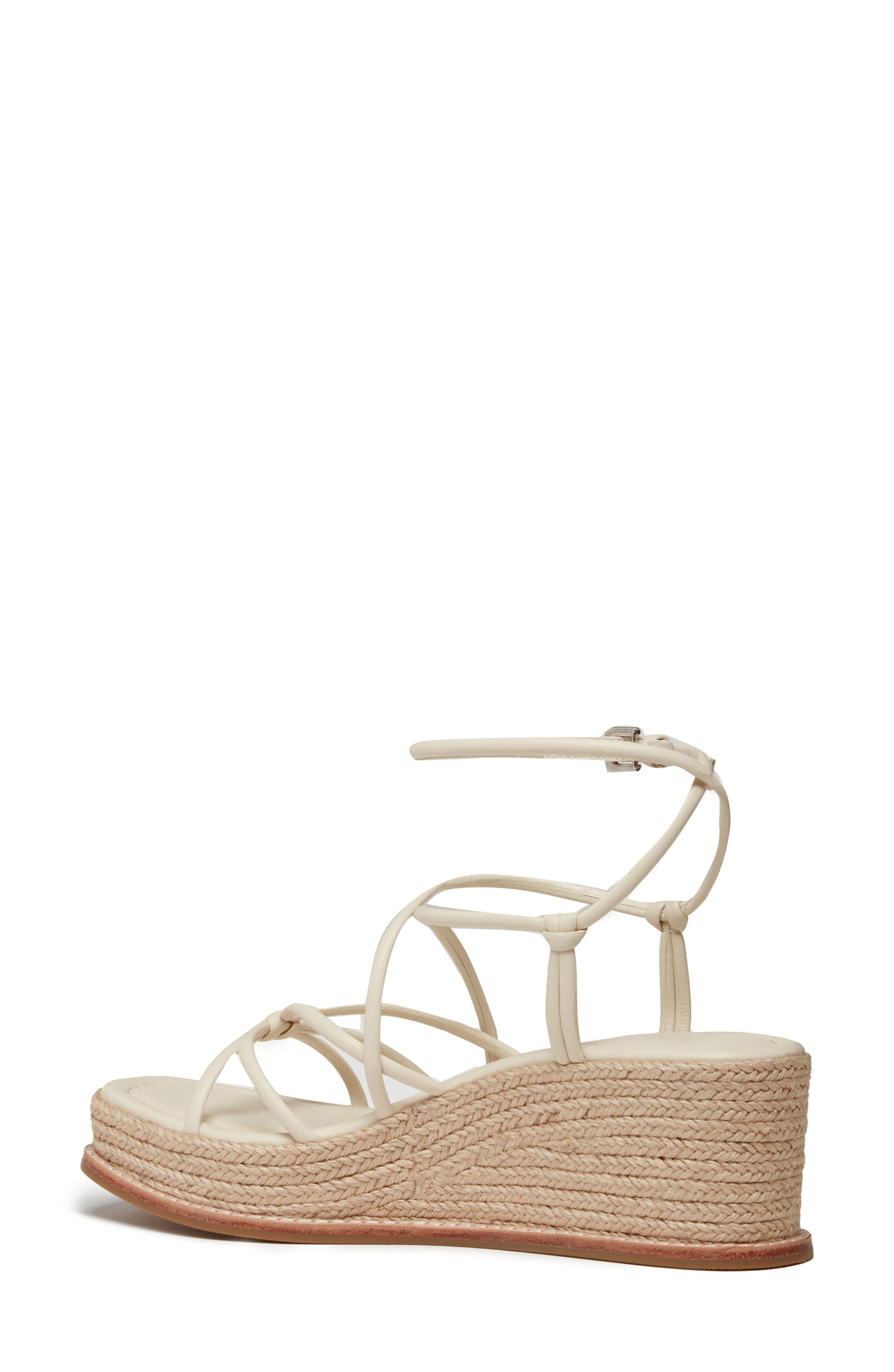 Julia Ankle Strap Espadrille Platform Wedge Sandal, Alternate, color, BONE