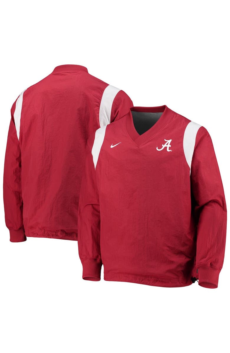 Nike Men's Nike Crimson Alabama Crimson Tide Rev Pullover Windbreaker Jacket, Main, color, 