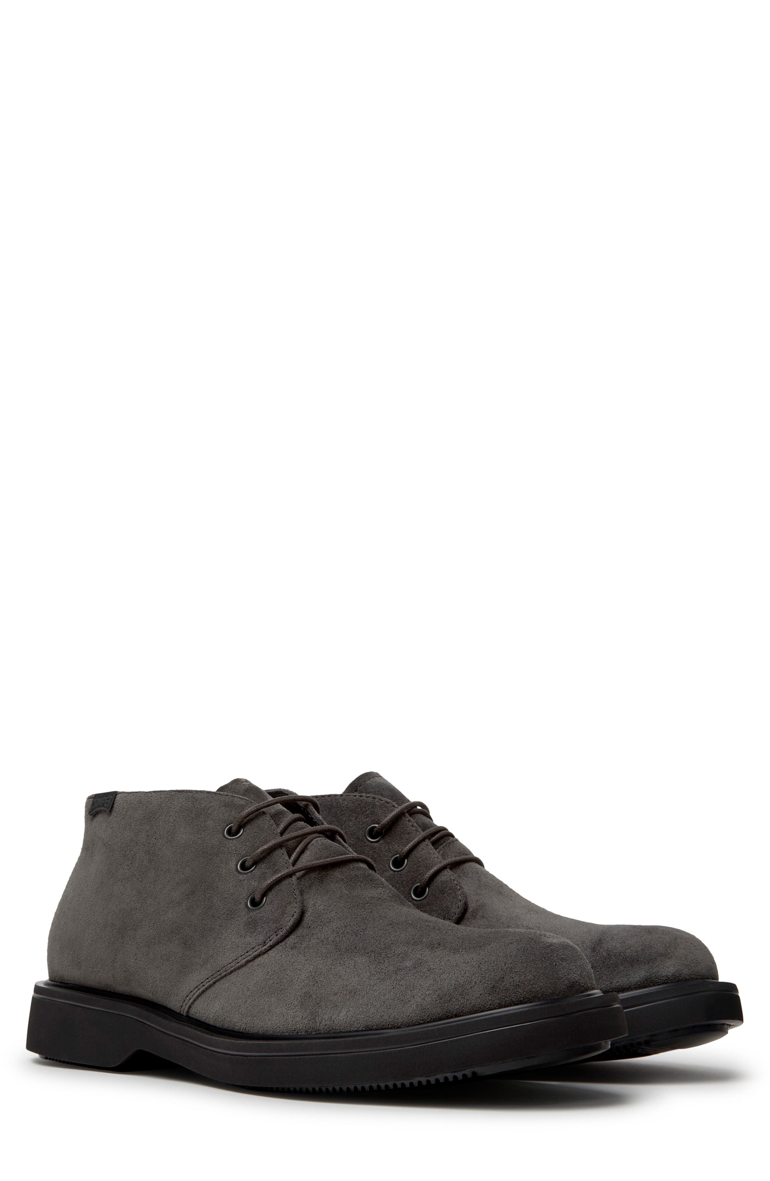 Norman Leather Desert Boot, Main, color, DARK GRAY