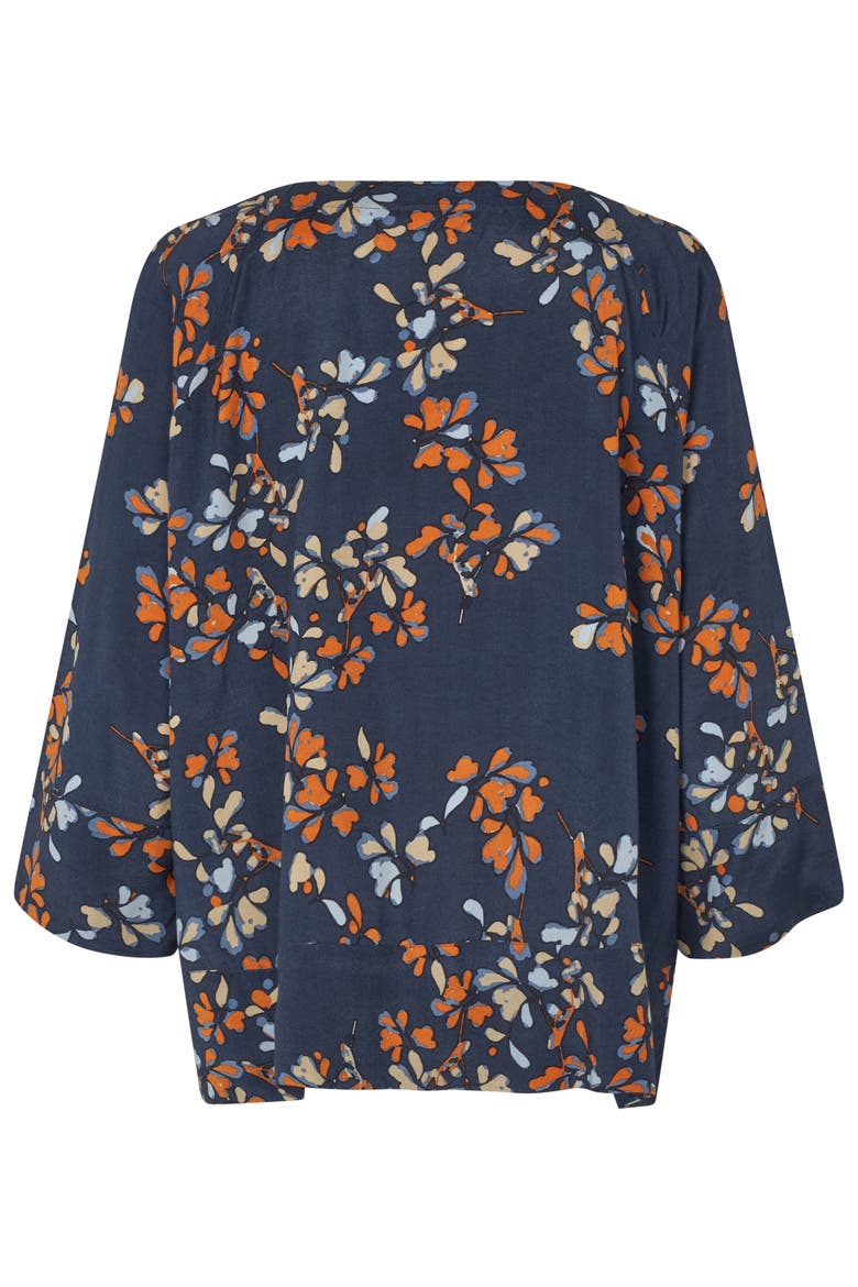 MaBenika 3/4 Sleeve V-Neck Blouse, Alternate, color, Autumnal