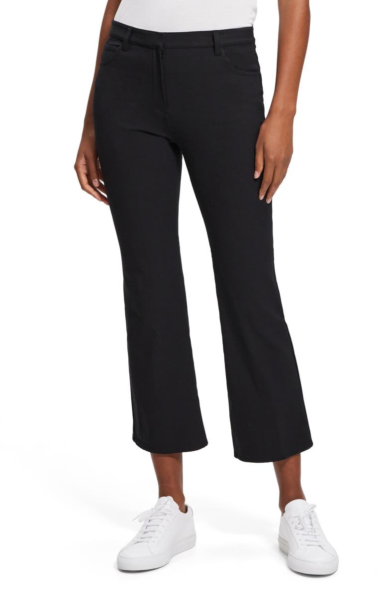 Theory Kick Flare Pants, Main, color, Blk