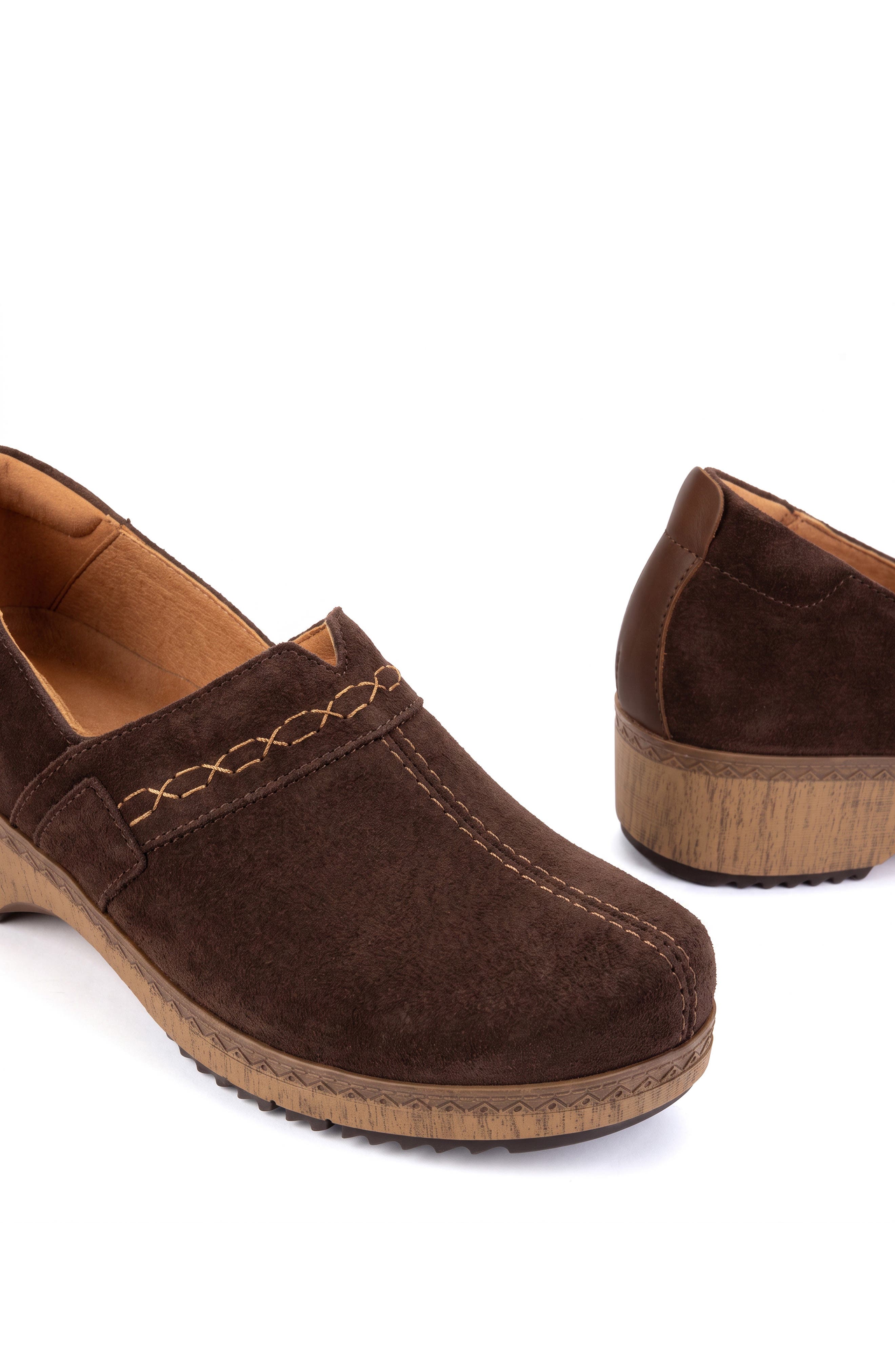 Granada Leather Clog, Alternate, color, OLMO