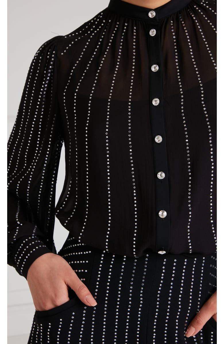Temperley London Villanelle Shirt, Alternate, color, Black