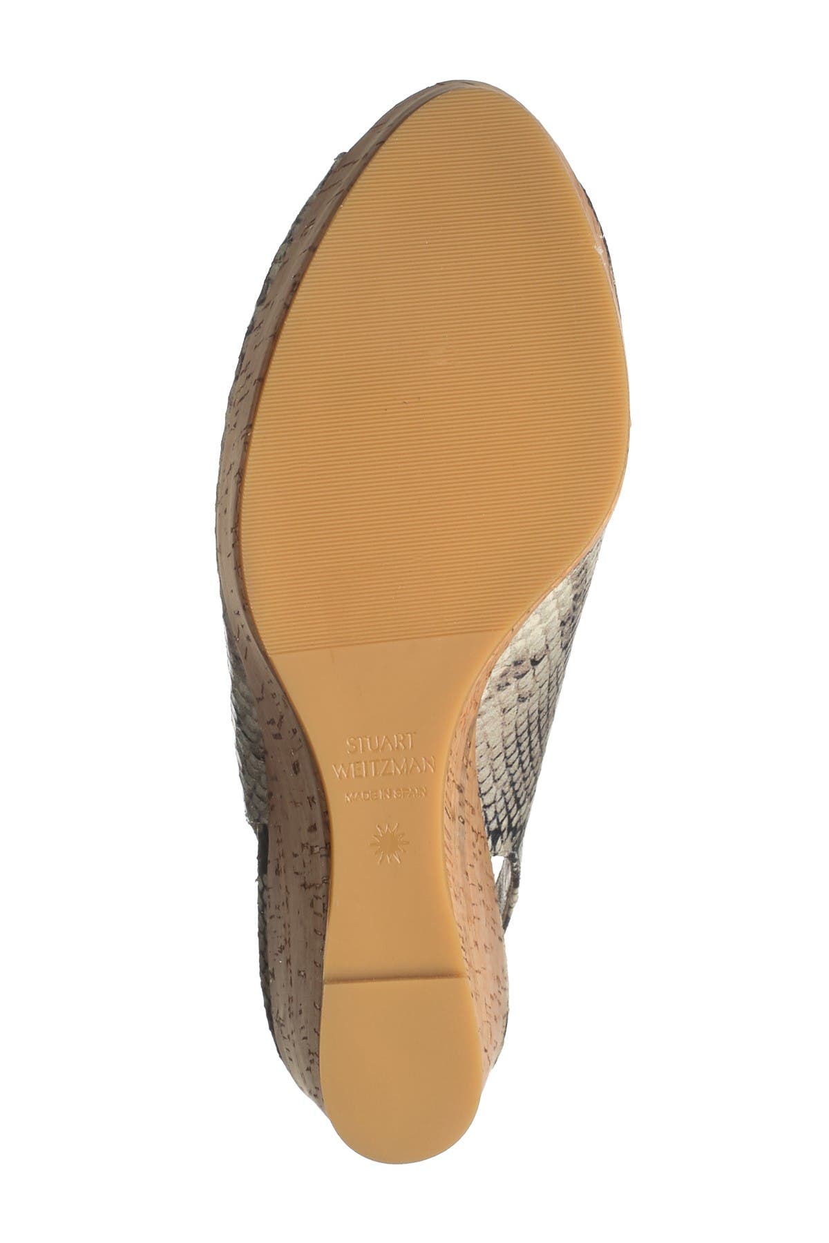 Stuart Weitzman Jean Leather Wedge Sandal, Alternate, color, 