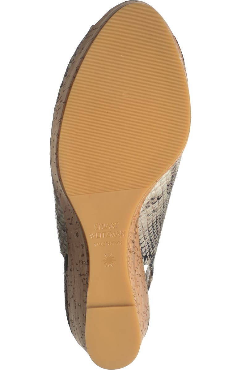 Stuart Weitzman Jean Leather Wedge Sandal, Alternate, color,