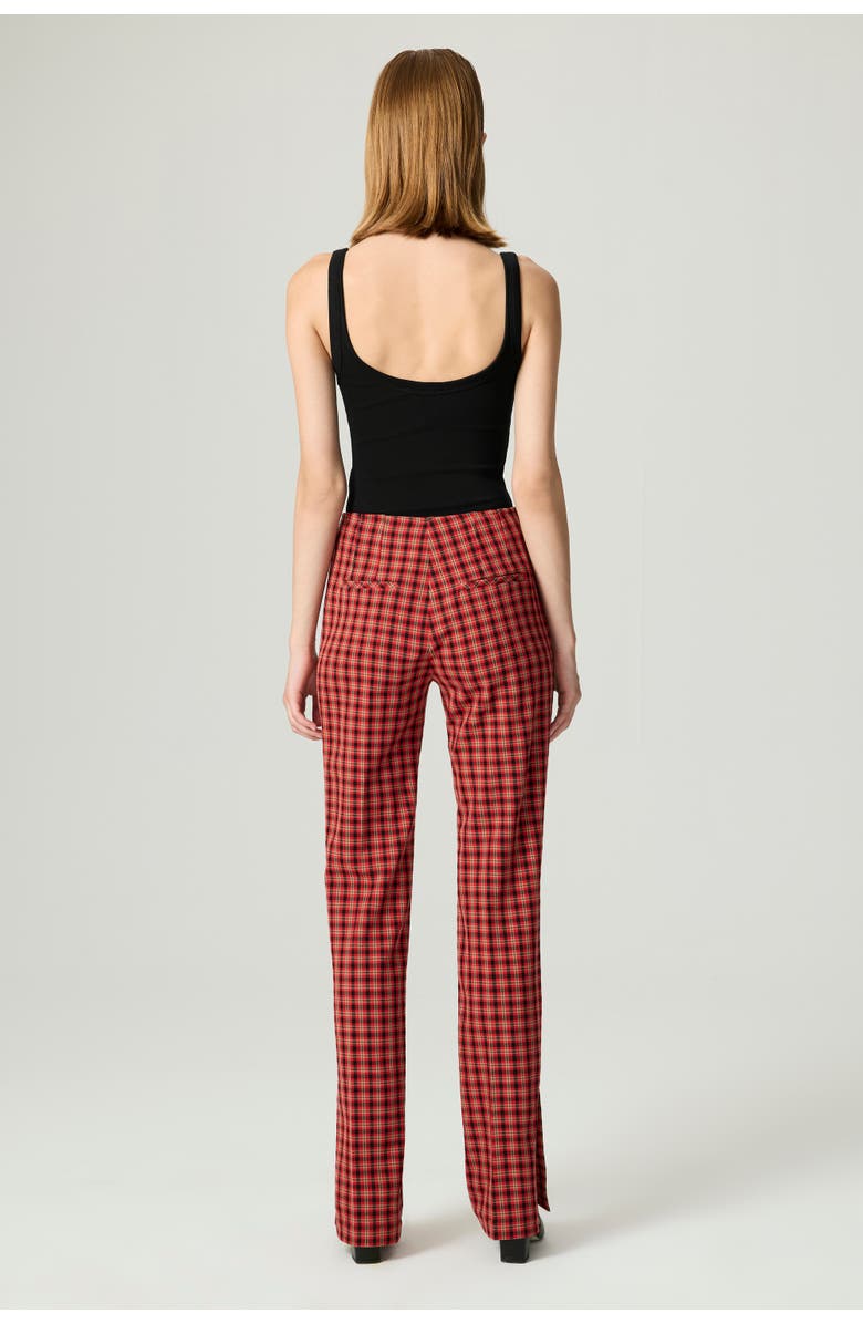 Nocturne Plaid Slit-Hem Pants, Alternate, color, Multi-Colored